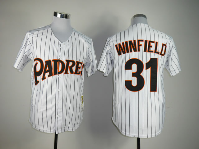 Men San Diego Padres 31 Winfield White MLB Jerseys